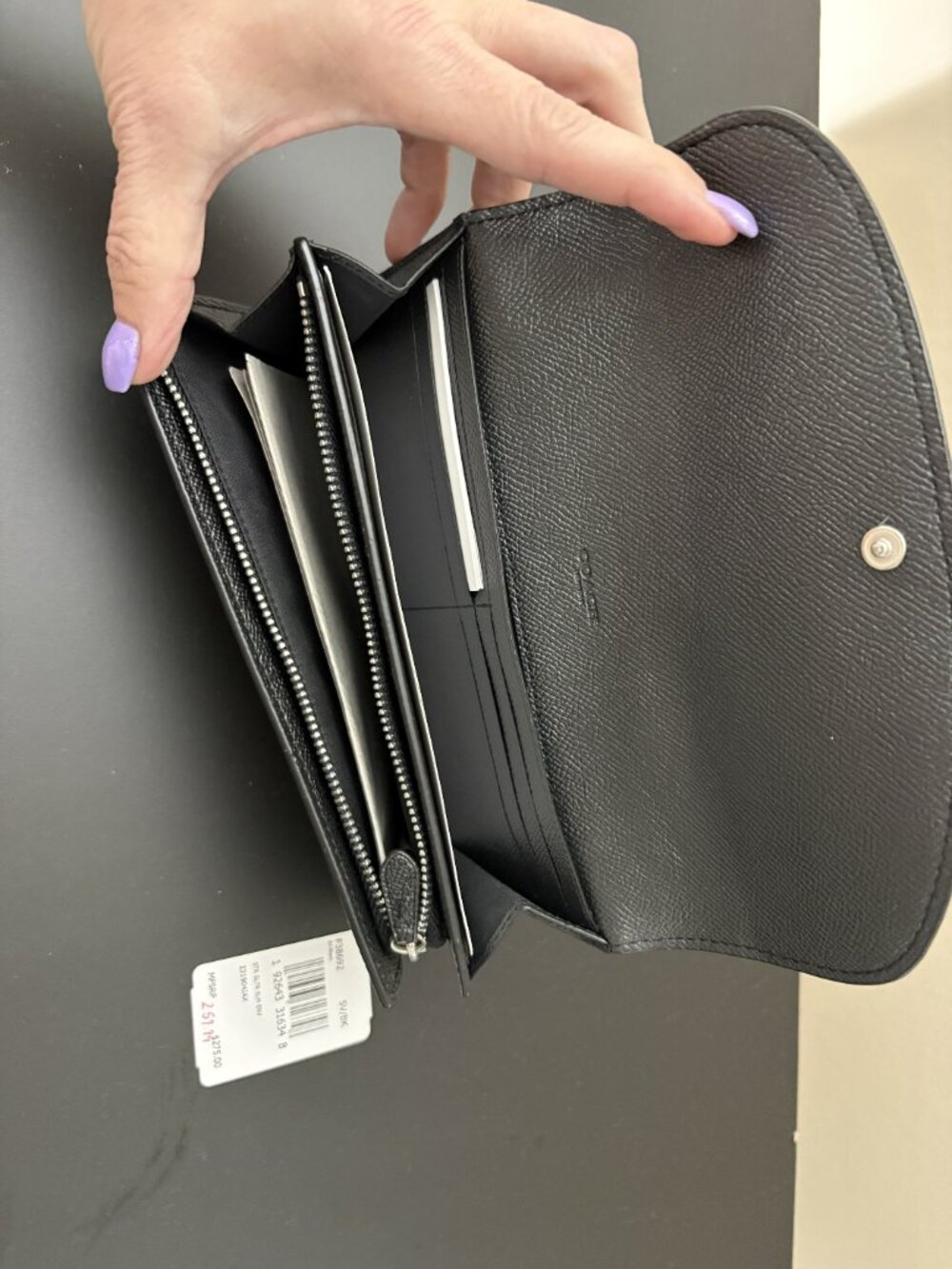 Coach Black Wallet with Sparkles NWT - Picture 3 of 3